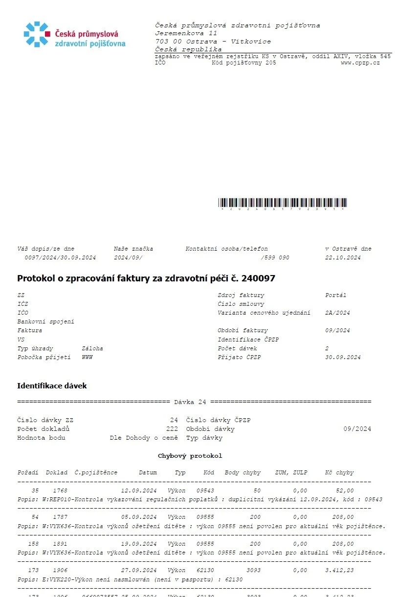 Zúčtovací zpráva